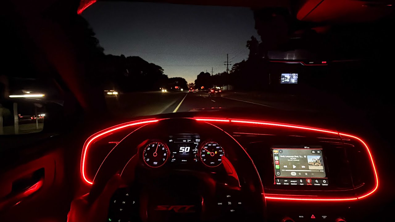 DODGE CHARGER SCAT PACK POV ЕЗДА НОЧЬЮ