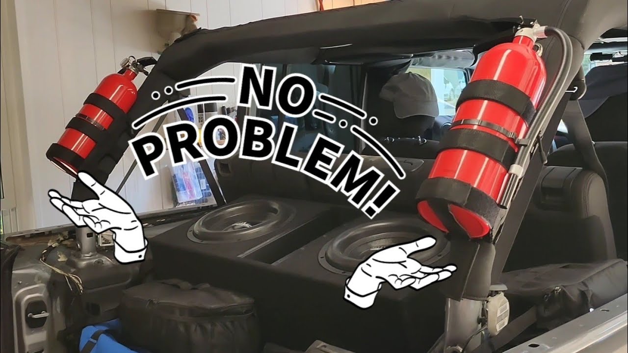 DIY Jeep (bronco?) fire extinguisher 🧯 install