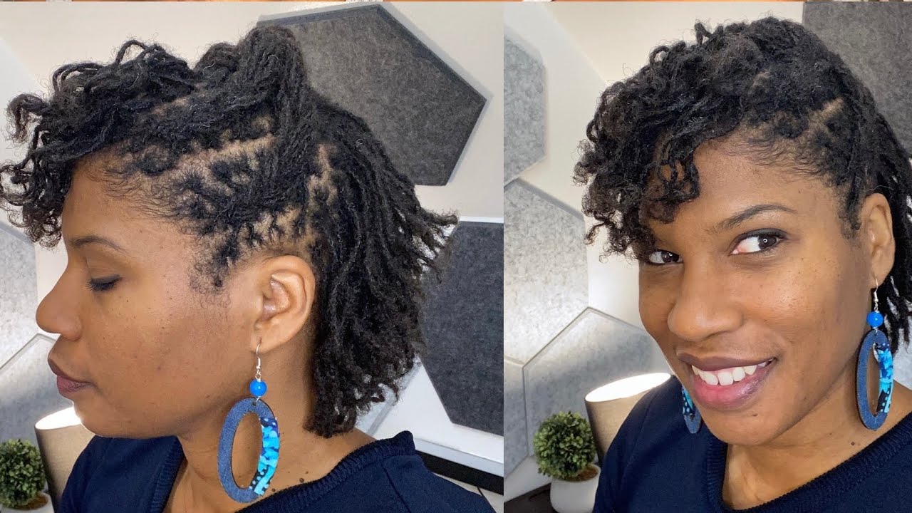 Short Microloc Style: Bantu Knot Out and Braid Out