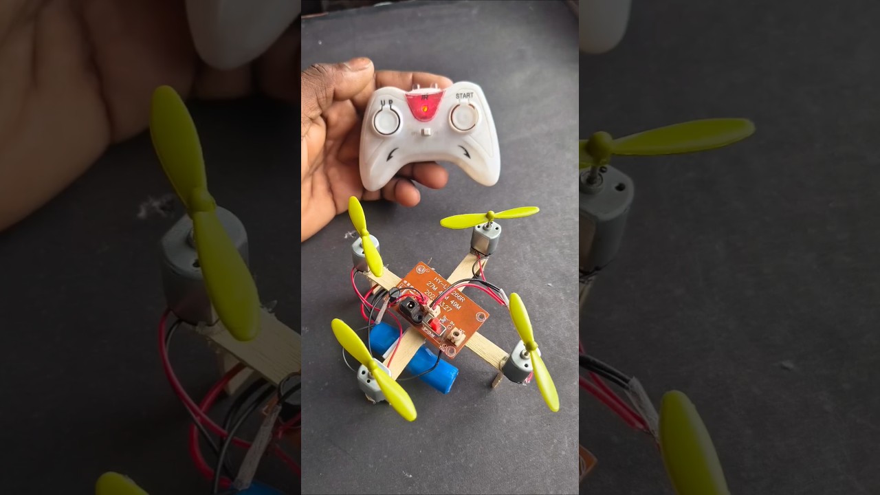 Mini RC drone simple homemade  Mini remote control DIY