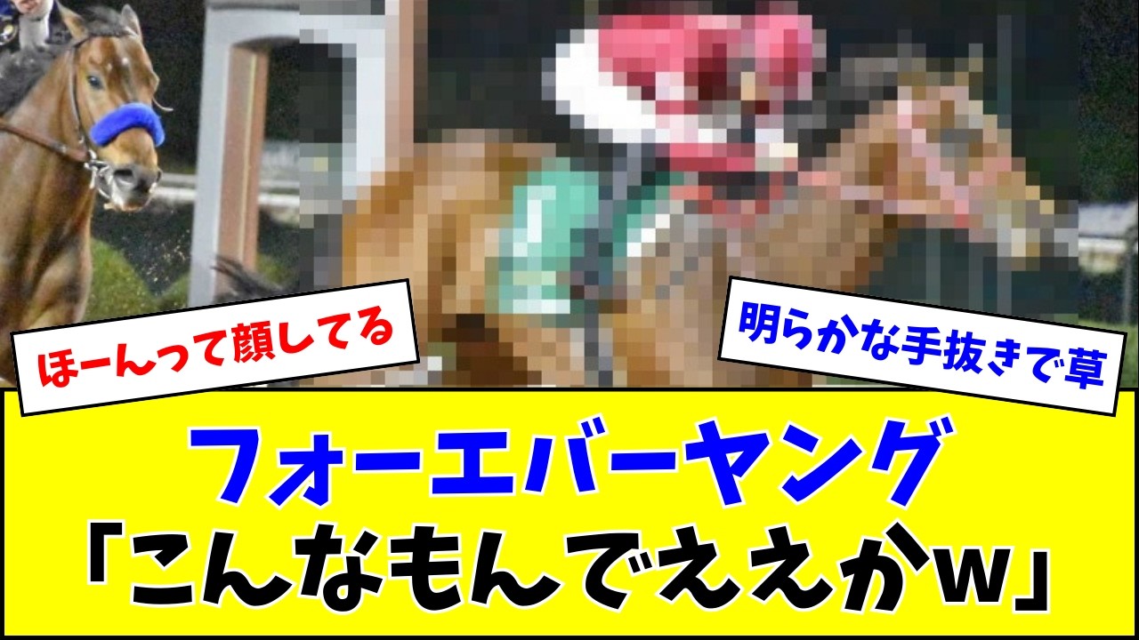 【サウジカップ】フォーエバーヤング、余裕の耳ピンがこちらw w w