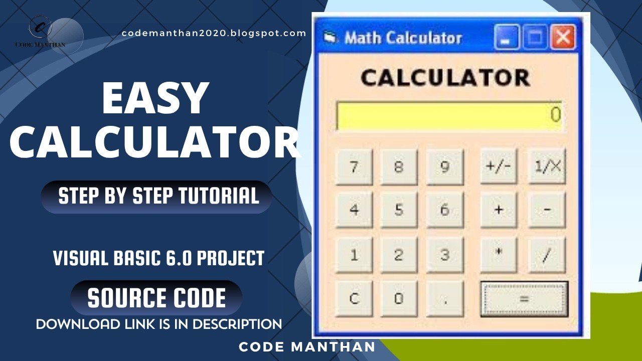 Building a Calculator from Scratch in VB 6.0 | VB 6.0 Calculator: Step-by-Step Coding Tutorial