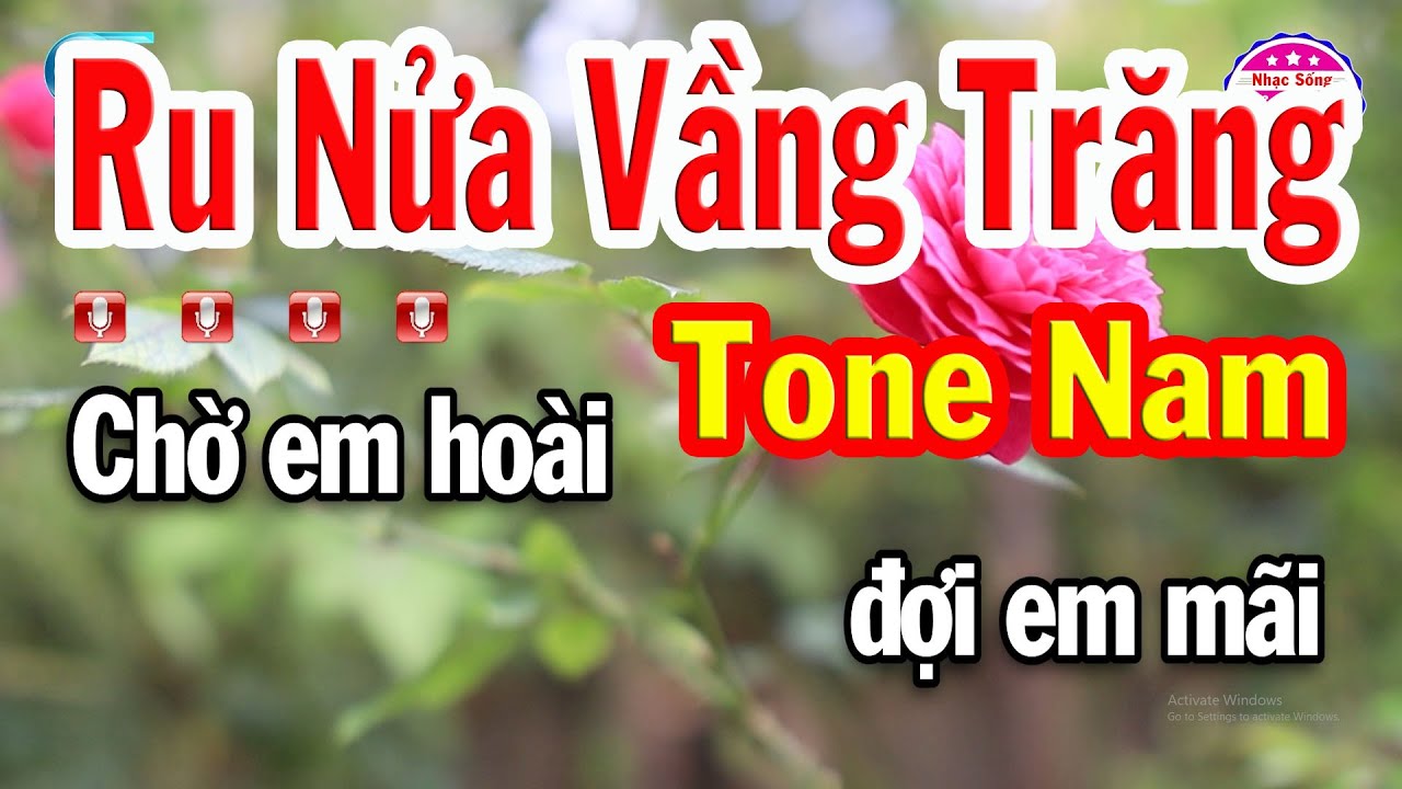 Ru Nửa Vầng Trăng Karaoke Tone Nam ( G#m ) Nhạc Bolero Trữ Tình Dễ Hát Nhất | Nhạc Sống Cẩm Yến