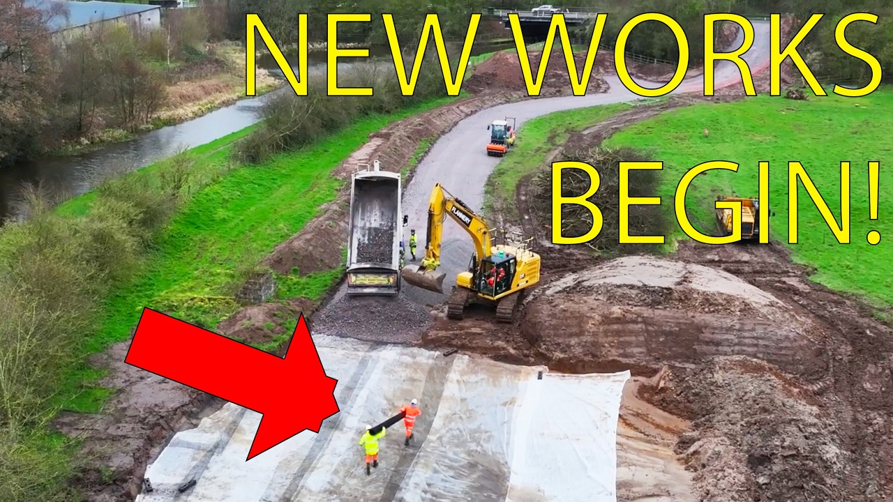 Whitchurch Canal Breach Update, New Area Works & Deliveries, With Commentary (12thMar)