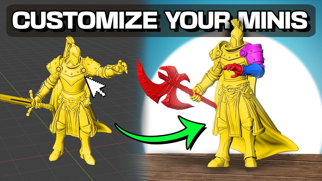 8 Easy Ways to Kitbash Your Miniatures in Blender!