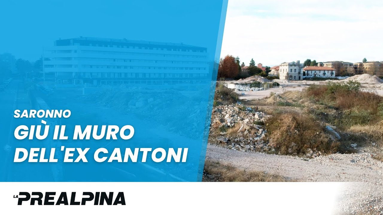 Saronno | Giù il muro dell'ex Cantoni