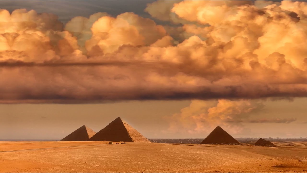 Desert, Wind Storm Sounds for Sleeping, Egyptian Pyramids