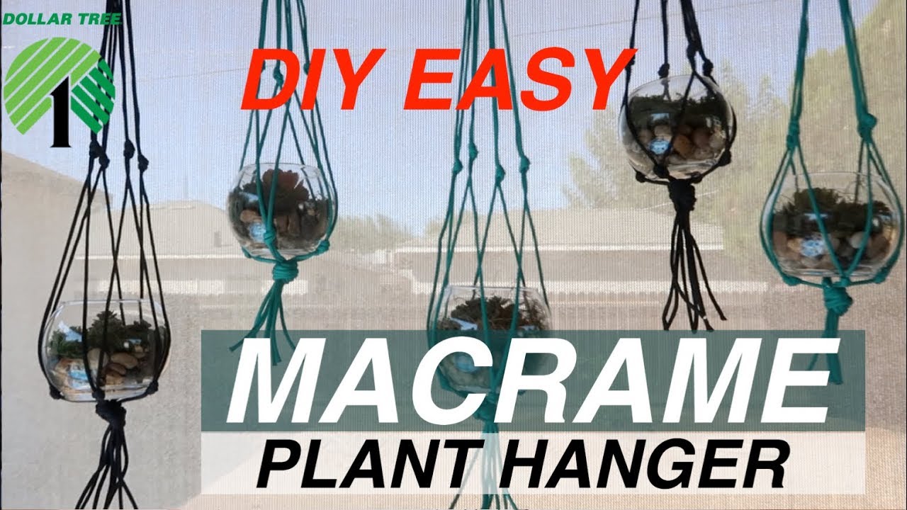 EASY DIY MACRAME PLANT HANGER TUTORIAL  | dollar tree products