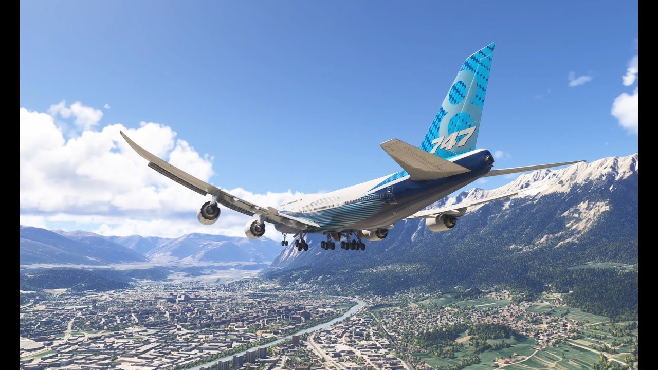 Innsbruck (LOWI) | Precision Landing Challenge | Strong Winds | 747-8 | RW 26 | Hand Fly | MSFS 2024