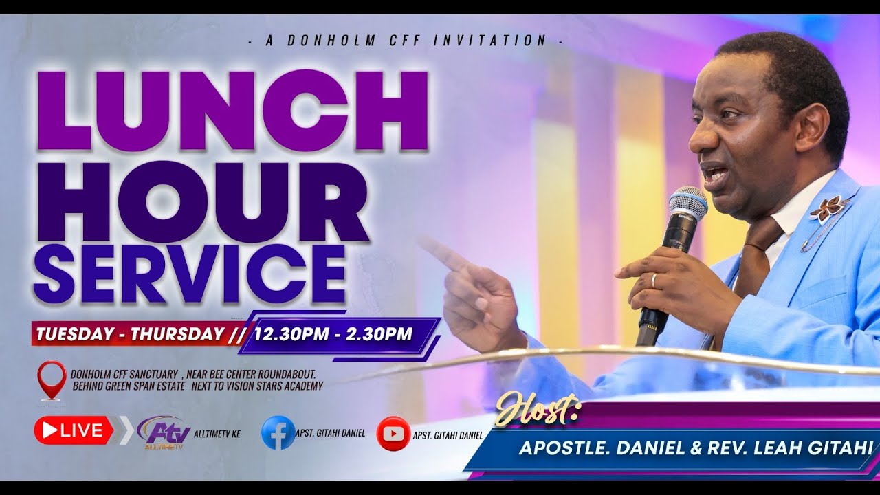 HOLY SPIRIT MINISTRY  || APOSTLE GITAHI DANIEL || LUNCH HOUR SERVICE || DONHOLM CFF || 04, 02, 2026