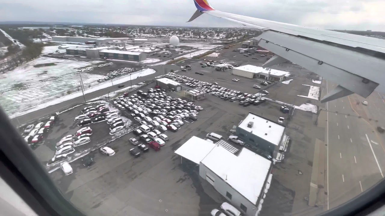 Landing Scene Buffalo Niagara International Airport | South West Airline | 4K