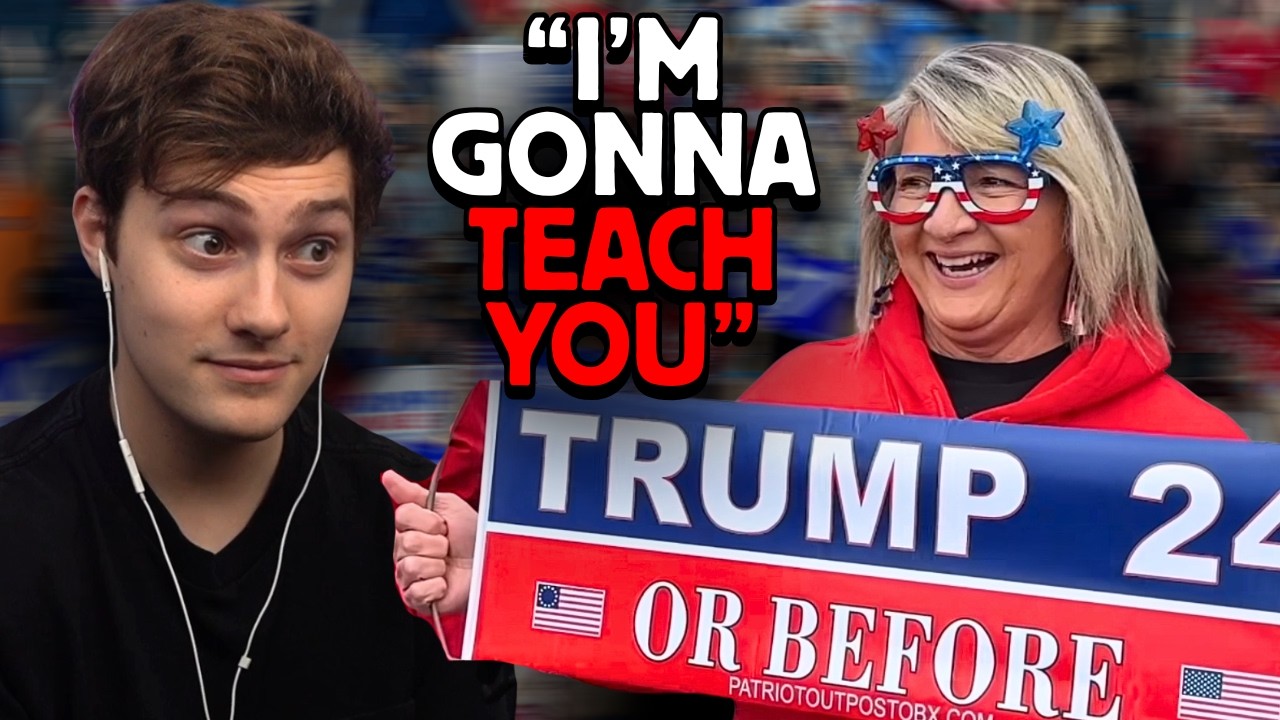 MAGA Woman Instantly Regrets Saying She Will Teach Me