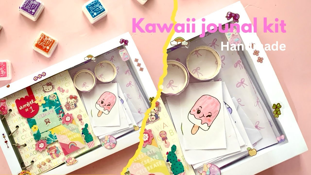 Fully handmade kawaii journal kit#sliceofartbyshahana#diy#viralvideos#viral 