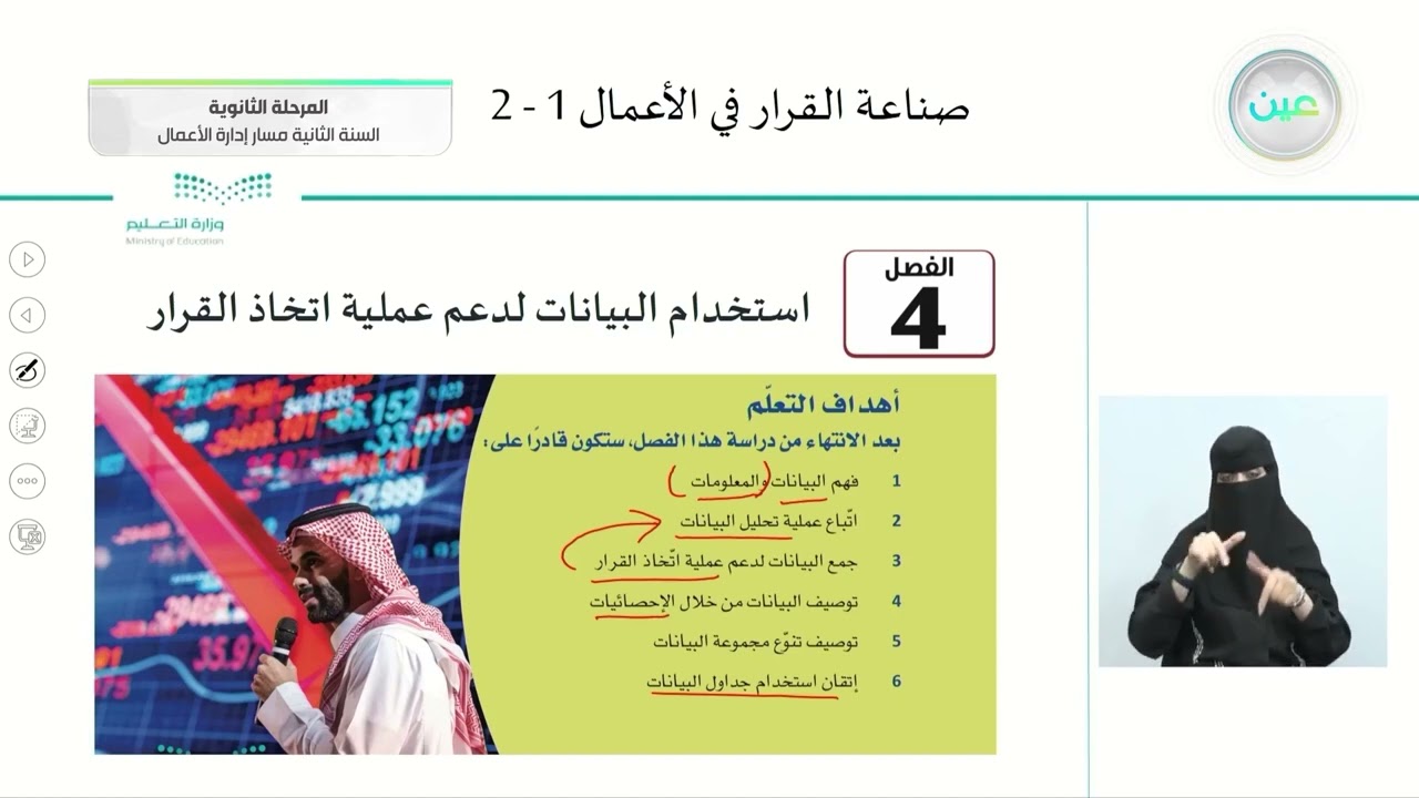 تمهيد ومقدمة للمقرر - صناعة القرار في الأعمال (1-3) - مسار إدارة الأعمال - السنة الثانية