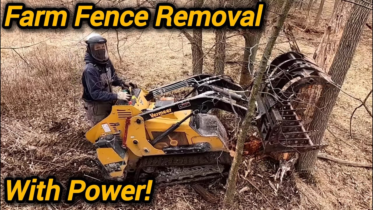 Farm Fence, Brush & Trees Ripped To Shreds!