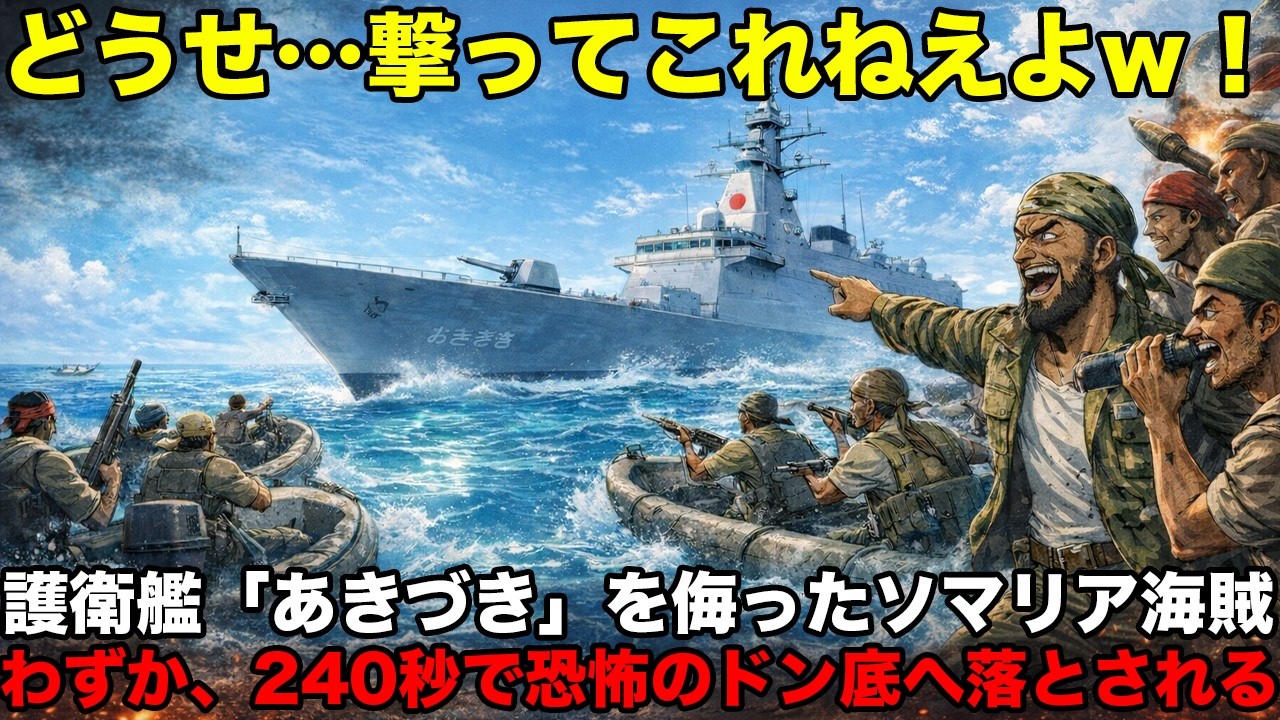 「撃ってこないのに勝てない…」海賊たちが日の丸の護衛艦「あきづき」を恐れた理由【海外の反応】