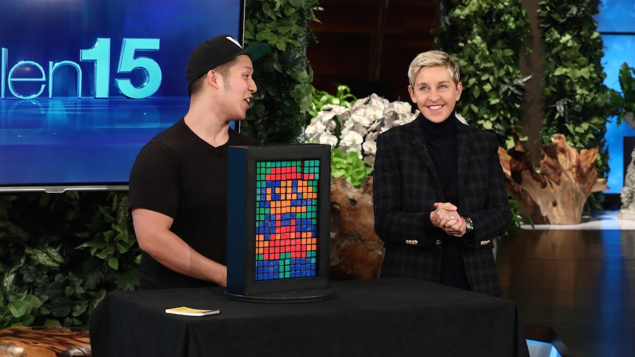 Rubik's Cube Magician Paul Vu Makes Ellen a Work of Art