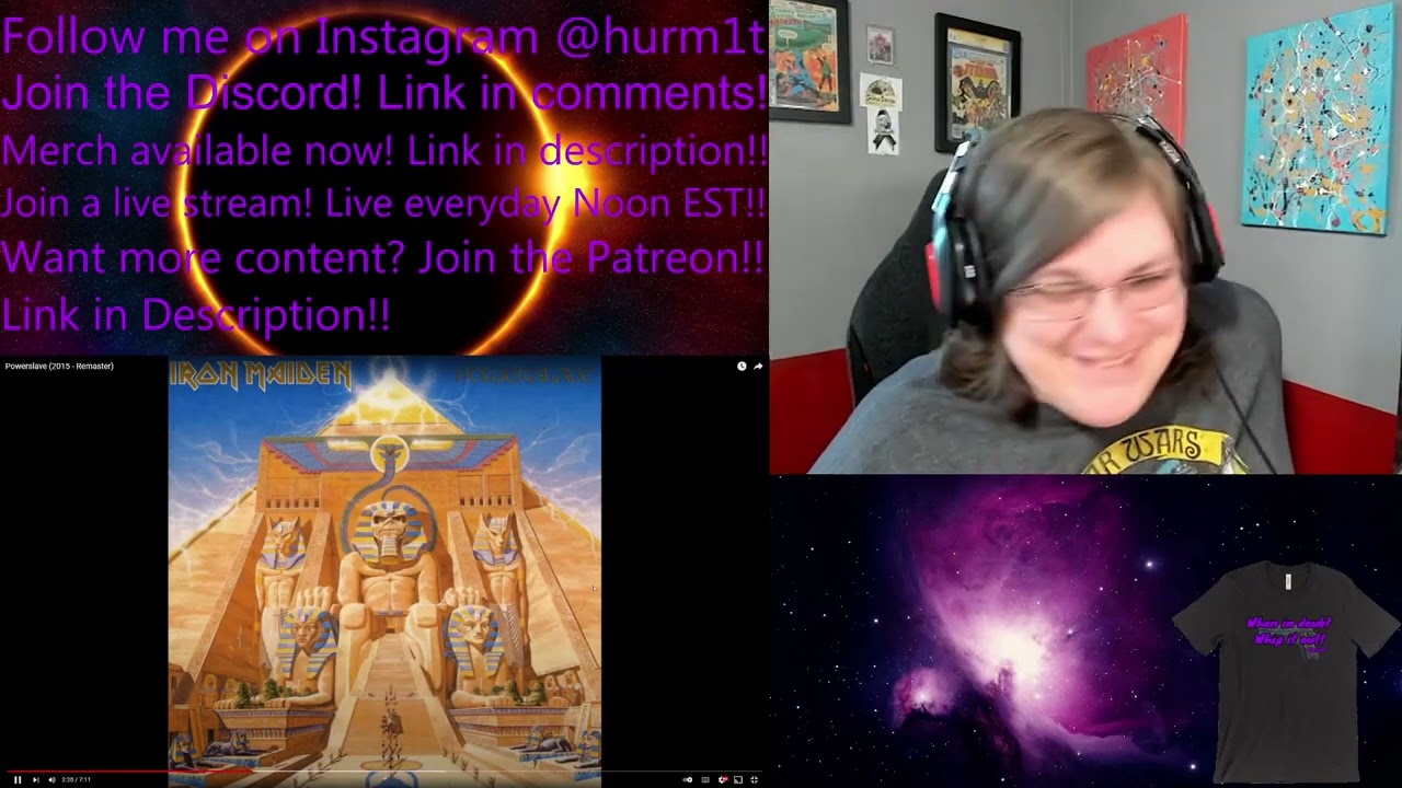 MY FIRST IRON MAIDEN REACTION! Millennial Tries Iron Maiden Powerslave Reaction REUPLOAD