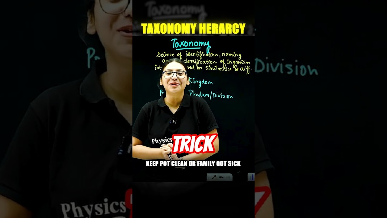 Taxonomic Hierarchy Trick 🔥 | Biological Classification Class 11 | Biology Tips