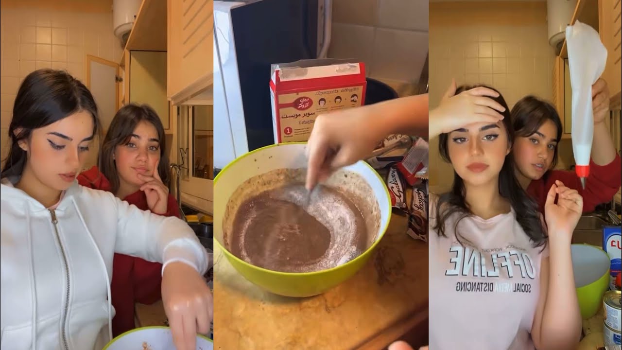 سنابات سارة مهند | في بيت اختها خديجه تساعدها تسوي كيكه 😩😂💔