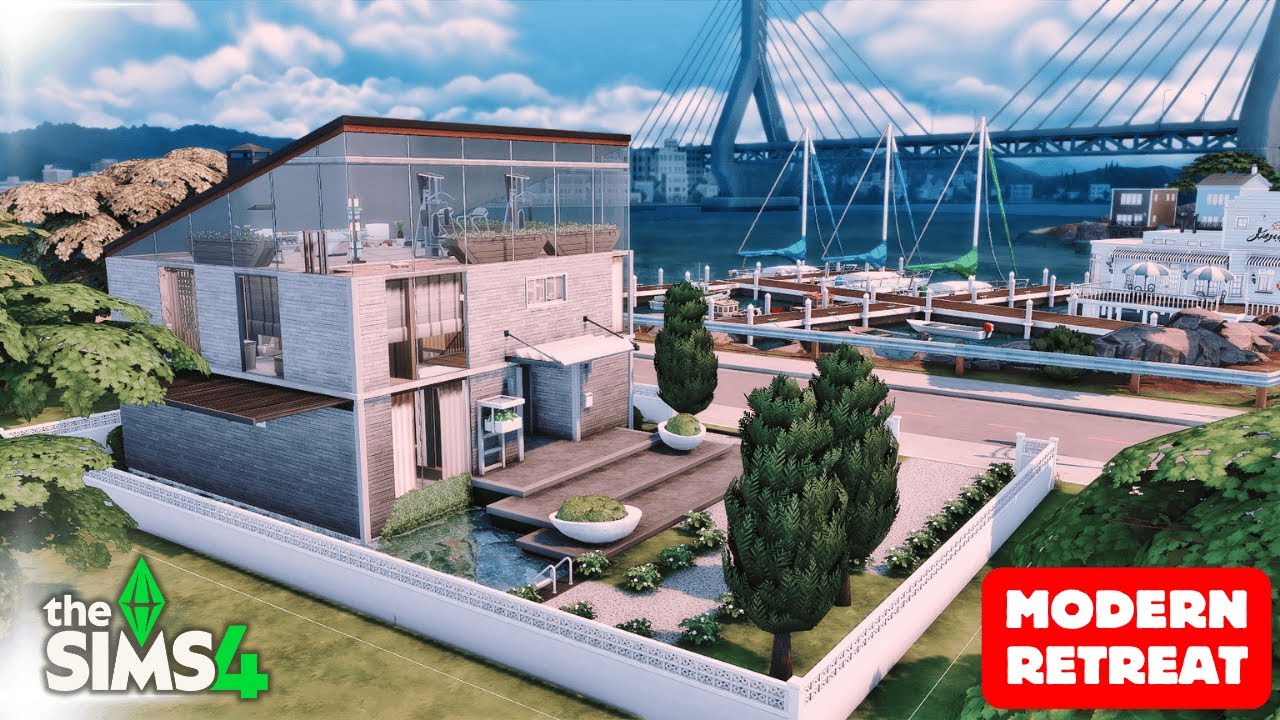 Modern Retreat 🏠 / The Sims 4 / speed build / no CC