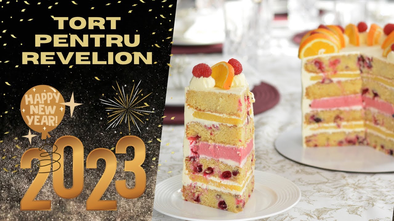 Tort pentru revelion. Tort cu merisoare, portocale si zmeura| Taby's Welt