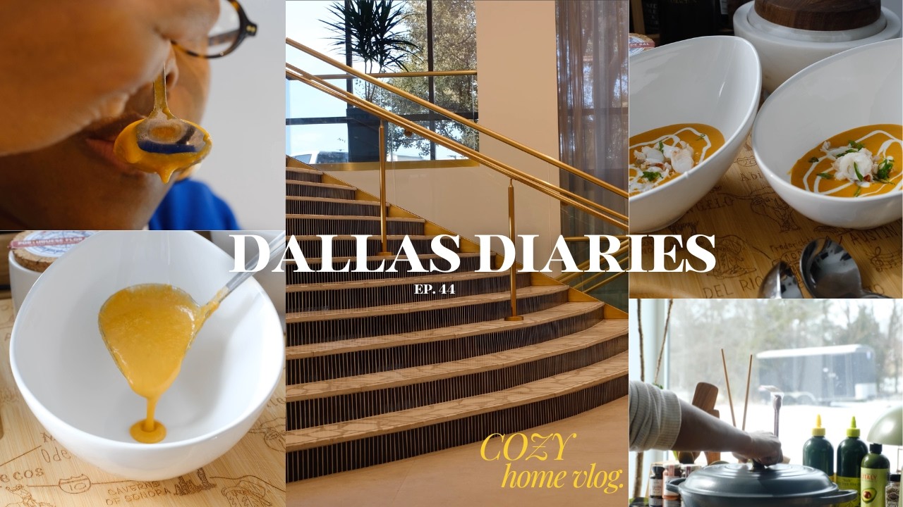 Dallaska 2026. Cozy home vlog during Snow Storm,   Central Market pick ups &  Making Lobster Bisque.