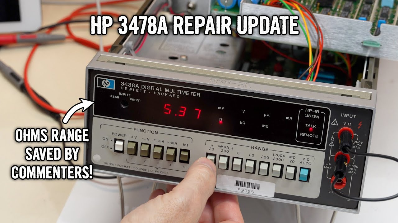 HP 3438A DVM Repair Update: Ohms range saved by commenters!