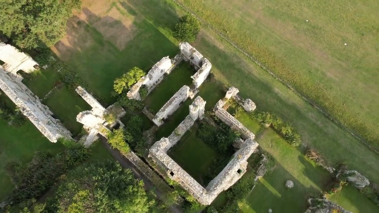 Jervaulx abbey ruins in ripon North Yorkshire part 1 (drone  footage)