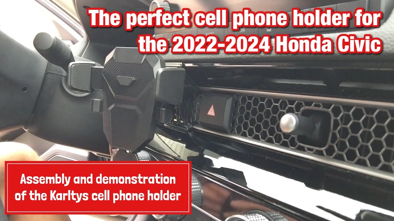 Dad Installs A Karltys Cell Phone Holder In A Newer Honda Civic