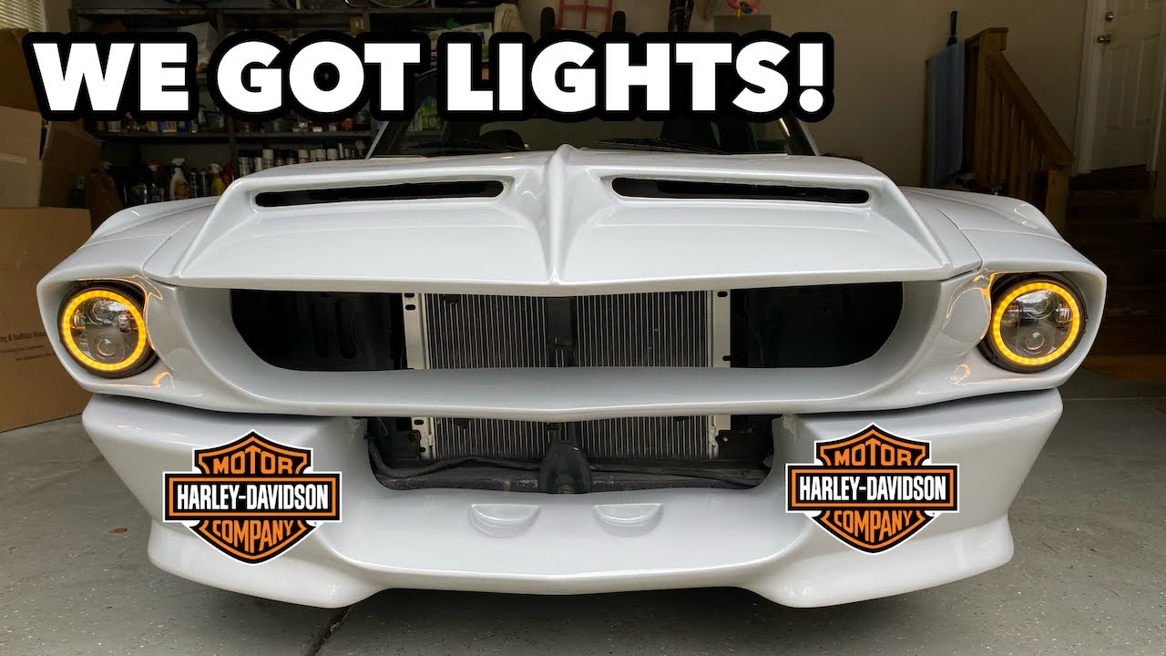 LED Halo Headlights, custom buckets, LED blinkers, Sequential LED Tail lights - 1967 Mustang