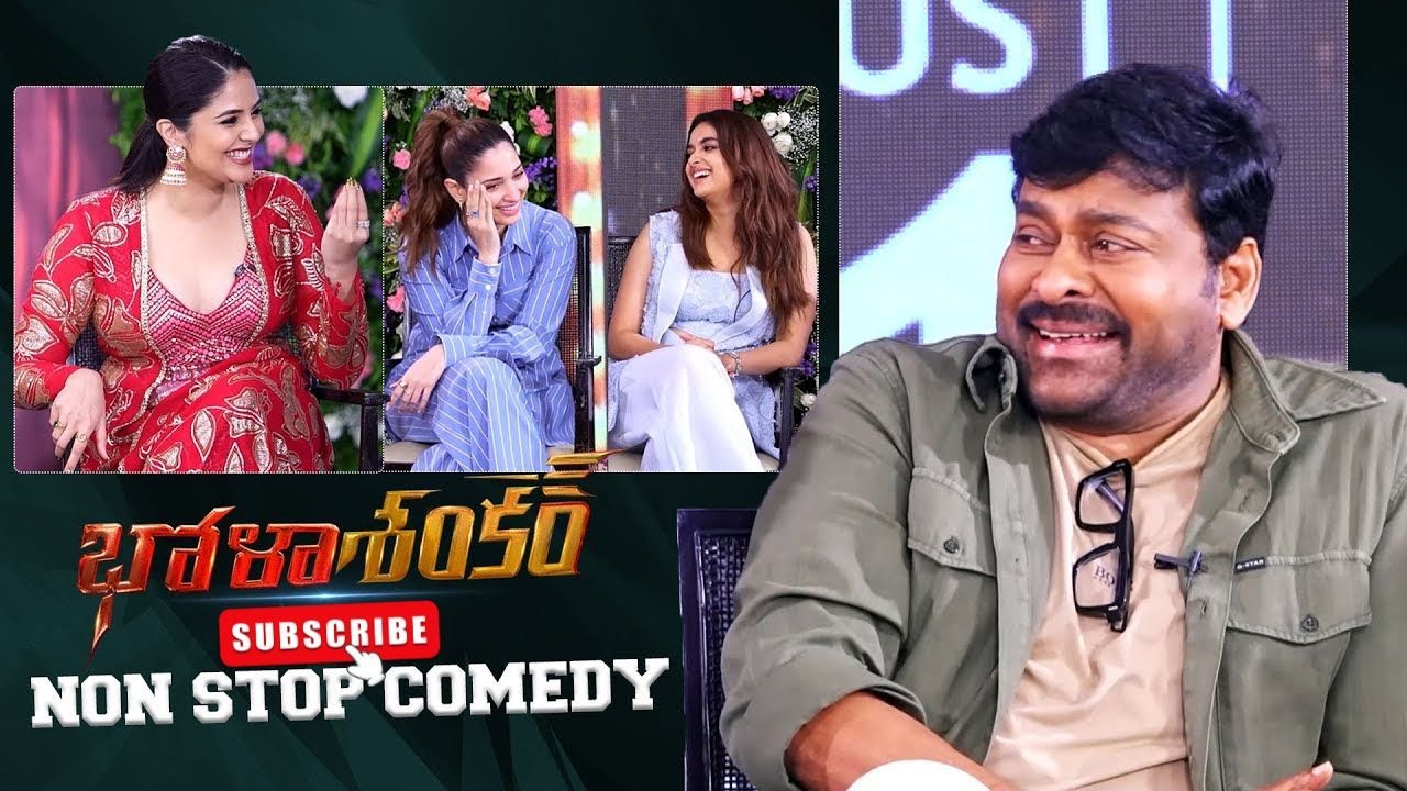 Megastar Chiranjeevi&rsquo;s | Bholashankar team chitchat with SreeMukhi | Part 1 | Telugu Vox News