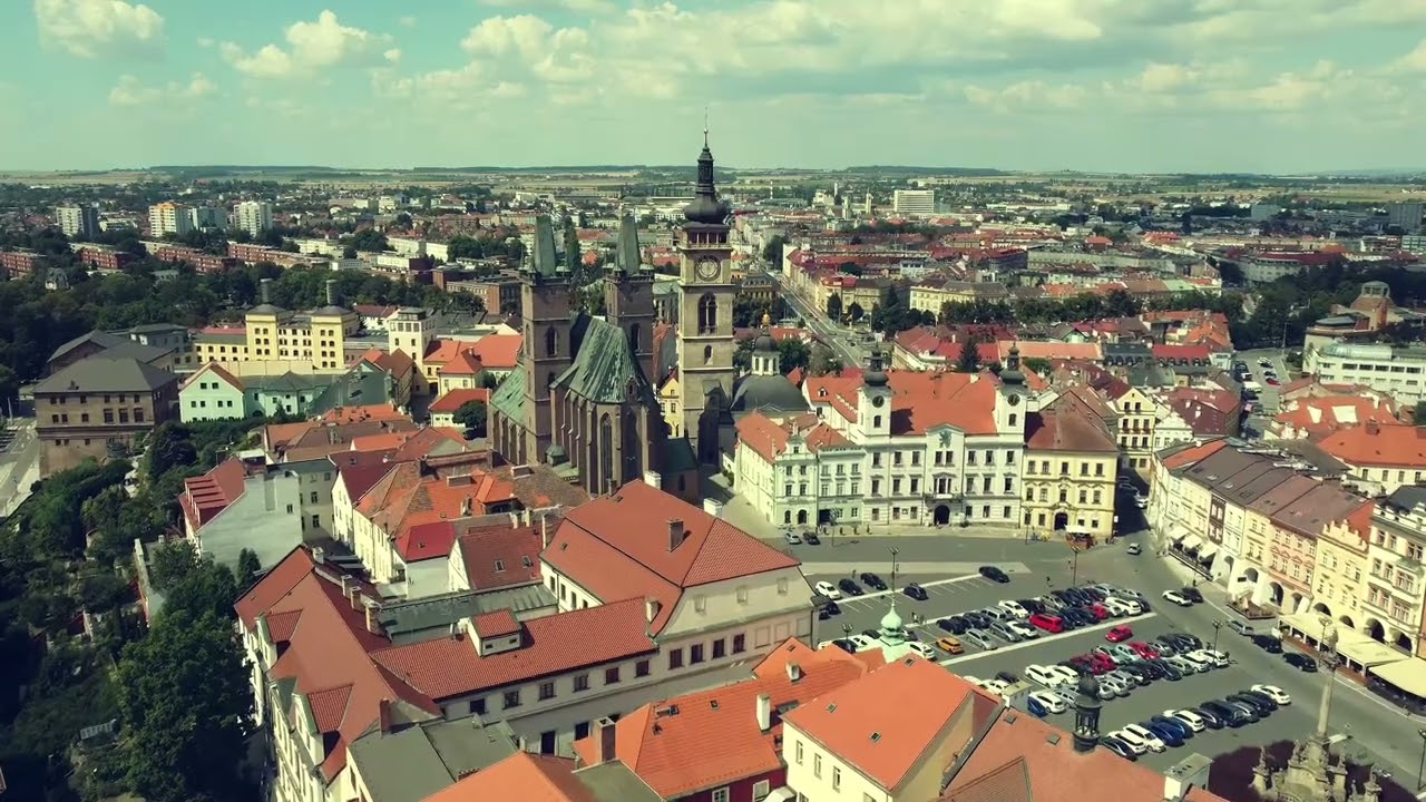 Hradec Kr&aacute;lov&eacute; from Above | 4K Aerial View | Czech Architecture Gem