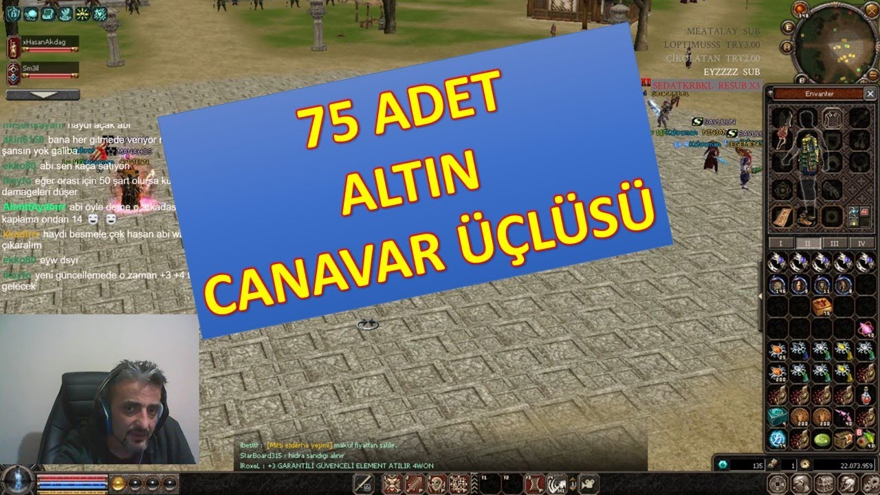 75 ADET ALTIN CANAVAR &Uuml;&Ccedil;L&Uuml;S&Uuml; | Metin2 Tr