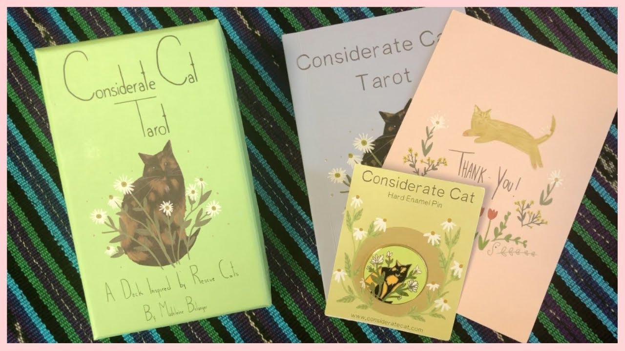 💜🐈 Considerate Cat Tarot 🐈💜 Deck Unboxing, First Impressions & Full Flip Through!