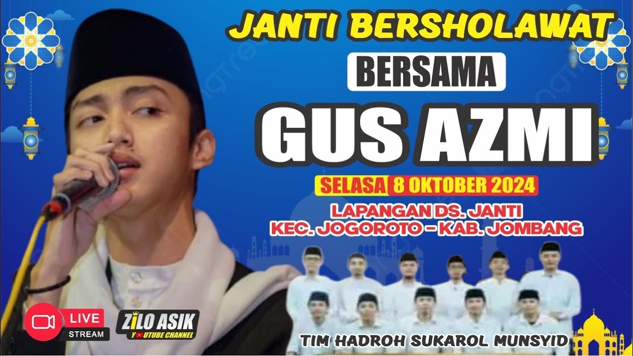 #Live GUS AZMi BERSHOLAWAT Malam ini Bersama Warga Desa Janti - Jombang
