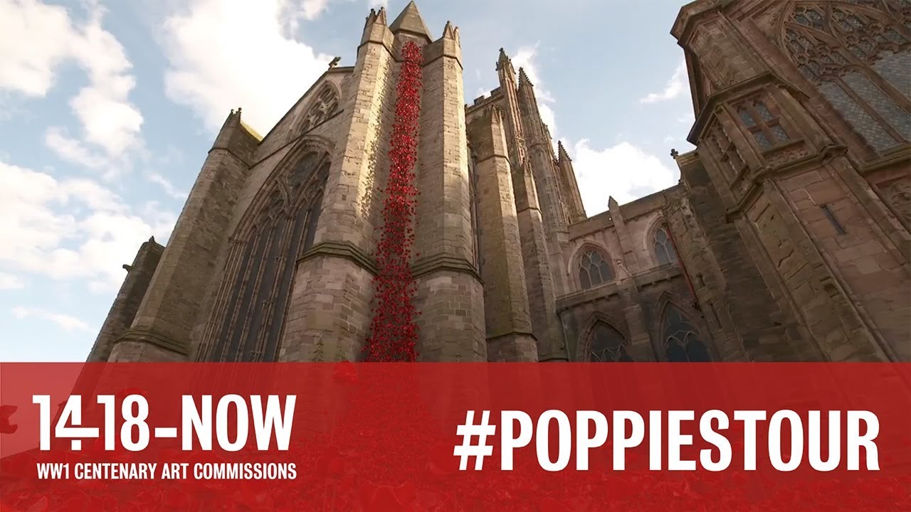 Poppies: Weeping Window at Hereford Cathedral