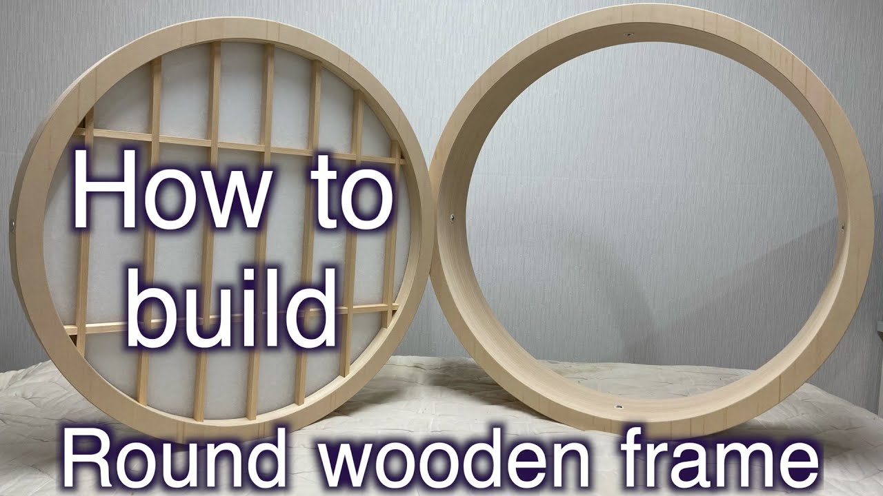 How to build Round wooden frame in Japan // Samurai woodworker in Japan 【woodworking】