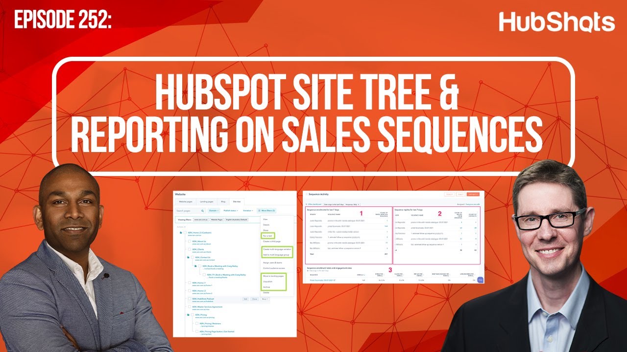 252: HubSpot Site Tree & Reporting on Sales Sequences
