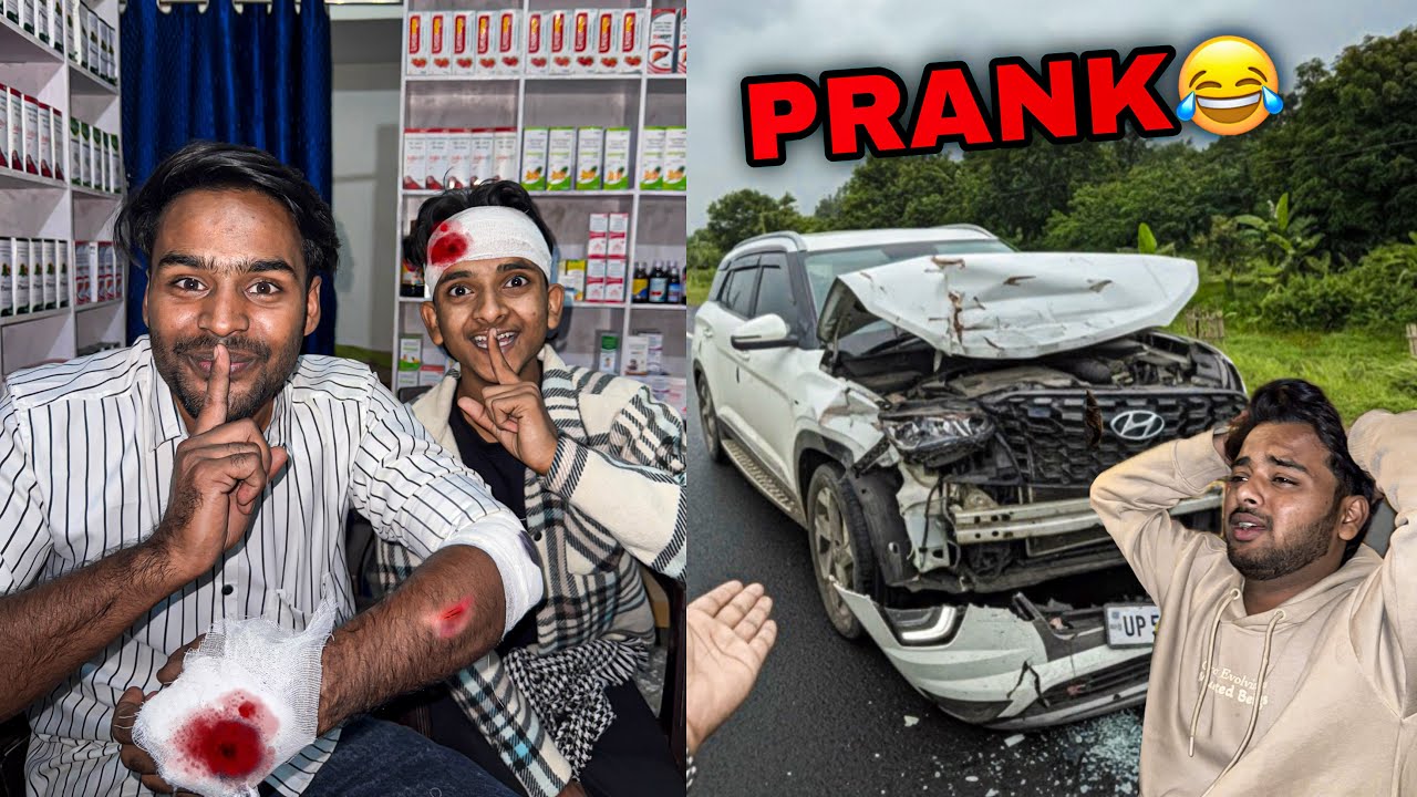 Car Accident Prank On Faisal 😳 @sheikh_bros Rone Laga 😭 Ab Kya Hoga 😡