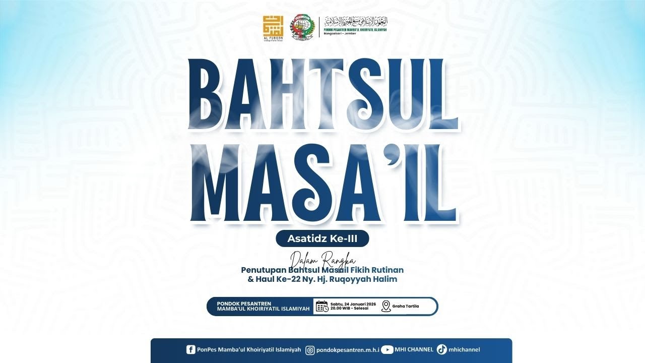 🔴 LIVE STREAMING Bahtsul Masa'il Asatidz