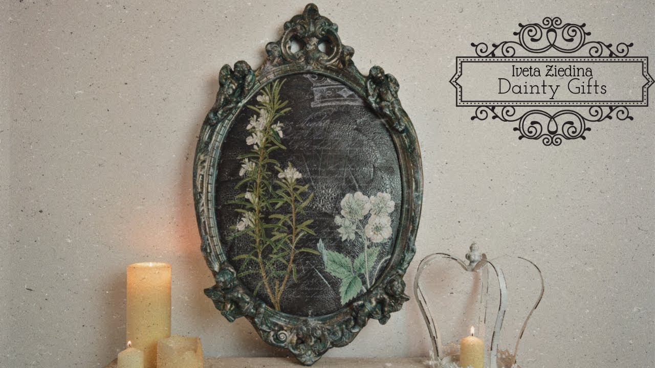 I Turned an Old Mirror in to Vintage Wall Art