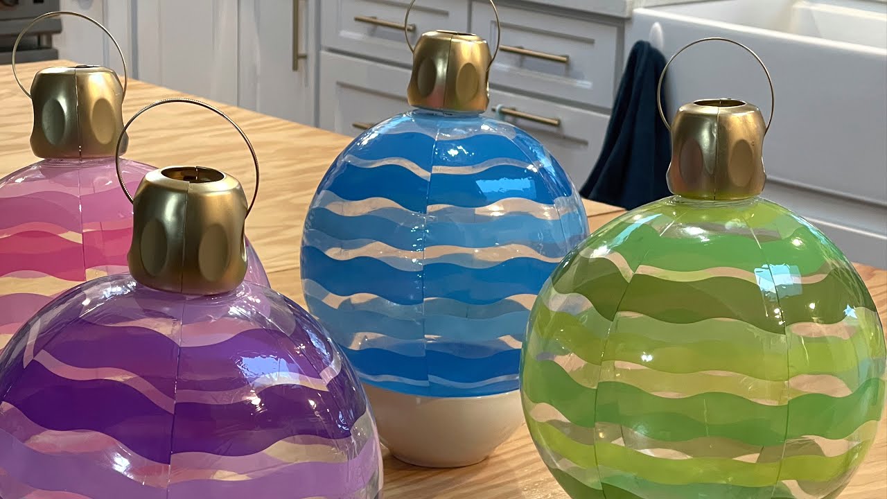 DIY Oversized Inflatable Christmas Ornaments