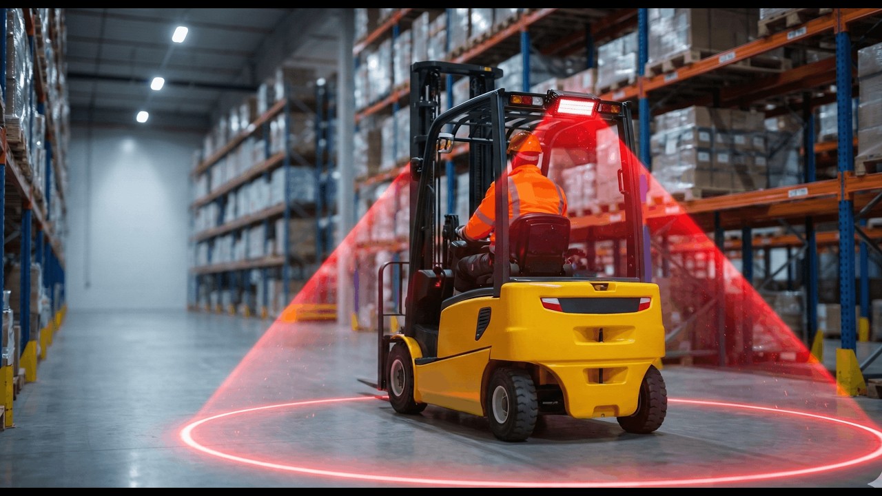 Forklift Safe Zone Lights | Pedestrian Warning & Warehouse Safety