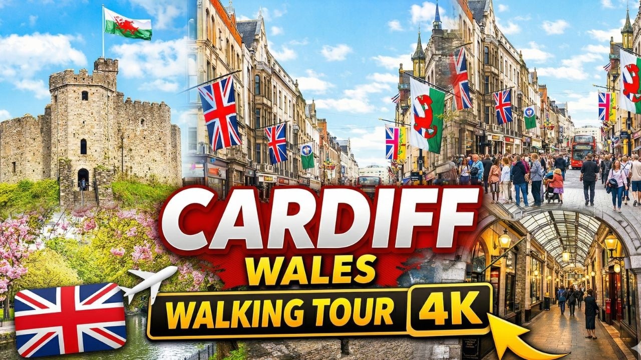 CARDIFF WALES Walking Tour 4K 🇬🇧 | Explore City Centre, Hidden Arcades & Local Life