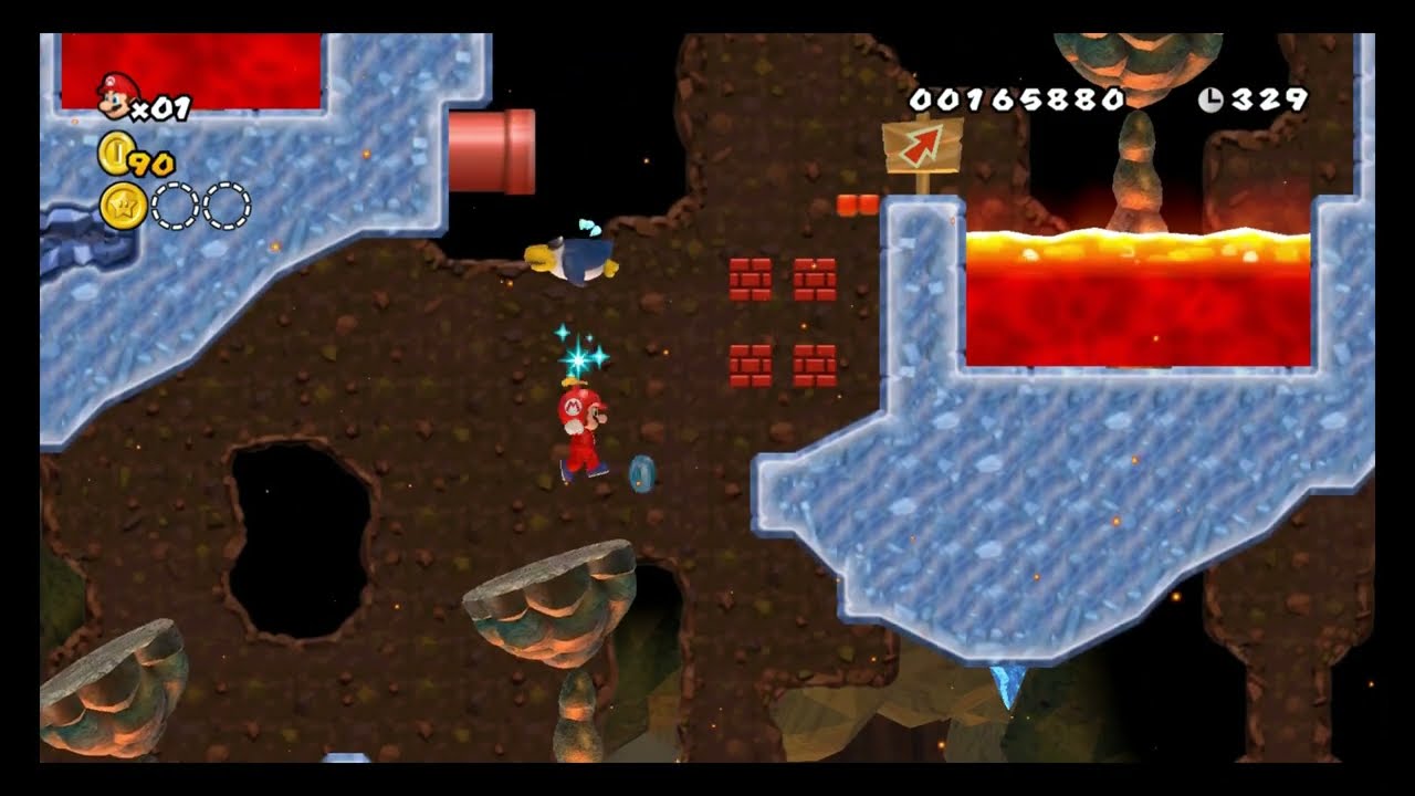 Frozen Volcano - New Super Mario Bros. Wii - Custom Level (Review)