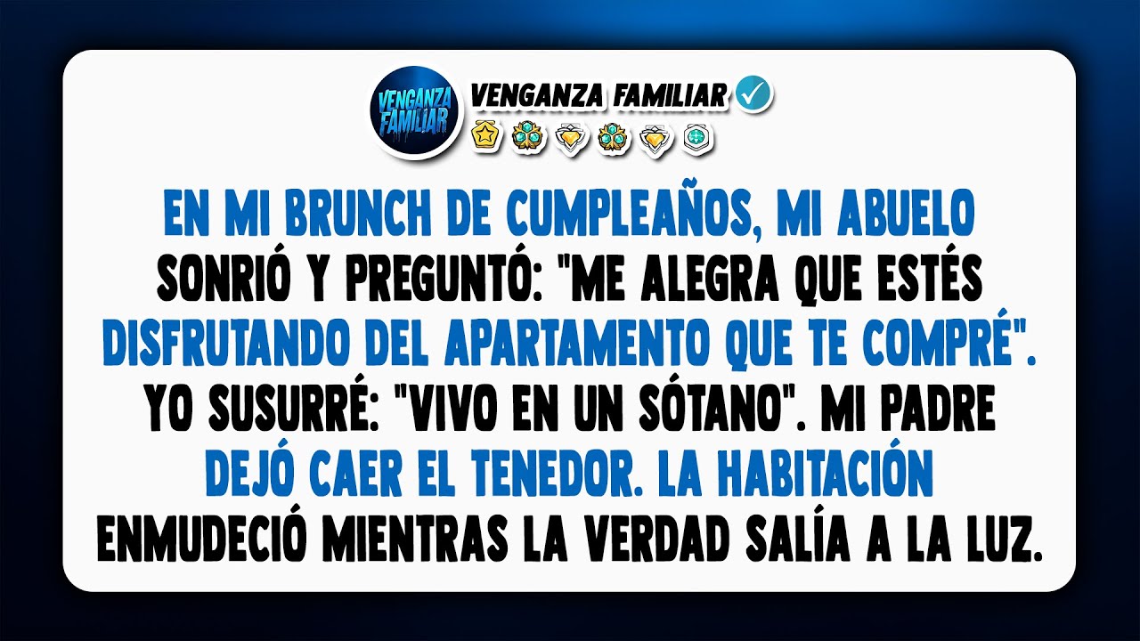 Mi abuelo sonrió y me preguntó por mi apartamento, pero yo no tenía idea de a qué se refería...