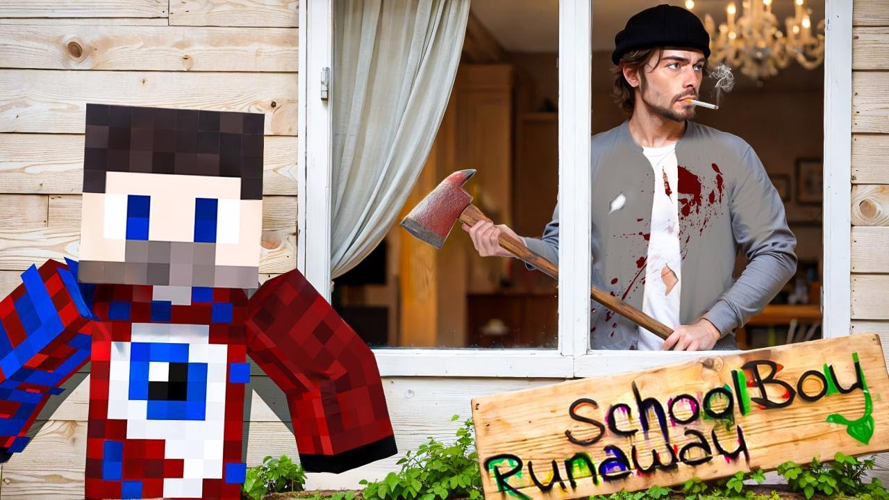 😱ПОДГЛЯДЫВАЮ ЗА СОСЕДОМ ЗЛЫХ РОДИТЕЛЕЙ в SCHOOLBOY RUNAWAY в Майнкрафт..