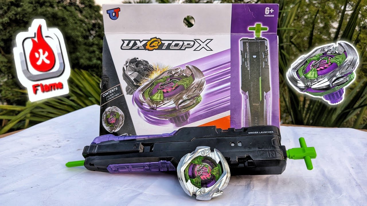 Flame Brand Samurai Saber UX Beyblade Unboxing With Sword Launcher