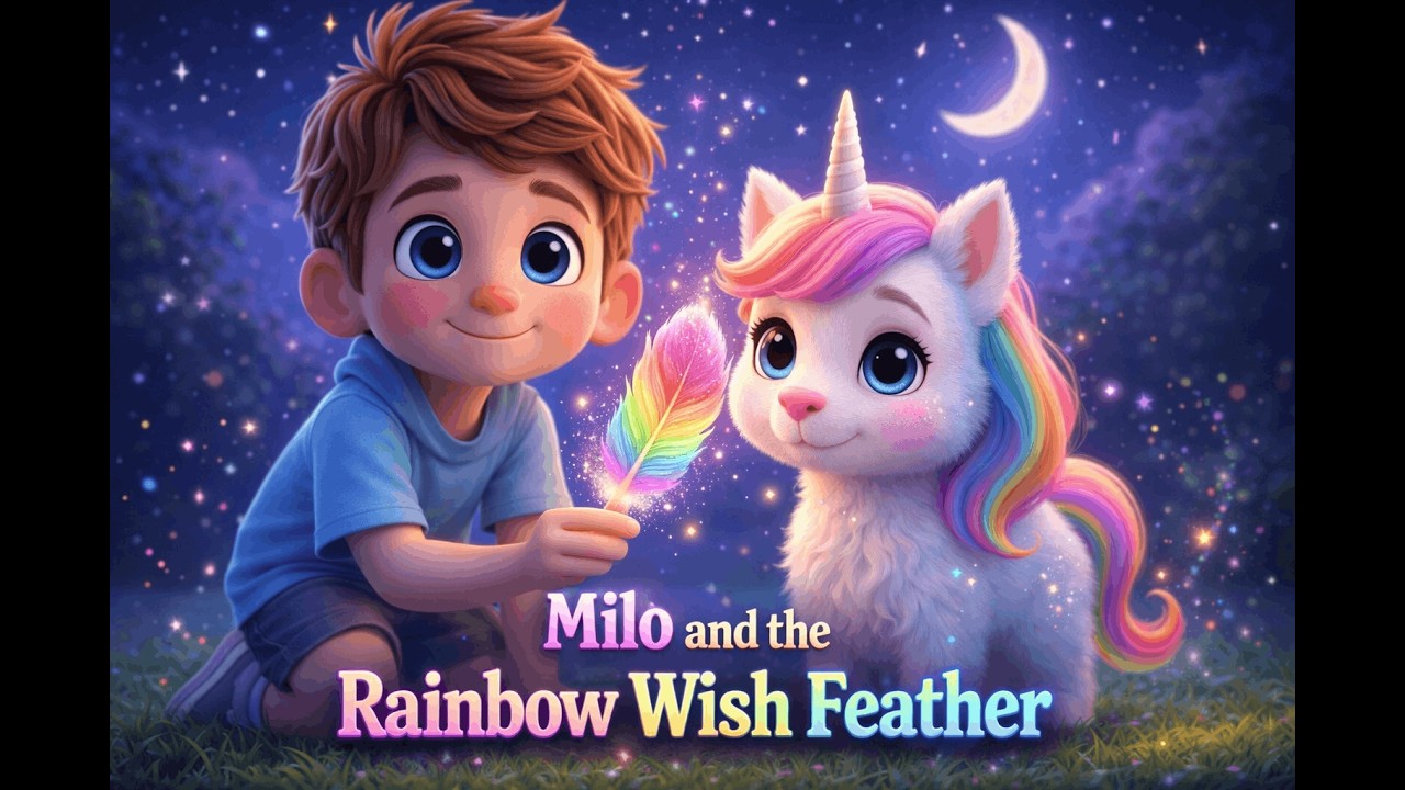 Unicorn Bedtime Story: Milo and the Rainbow Wish Feather 🦄✨ | Stories for Kids